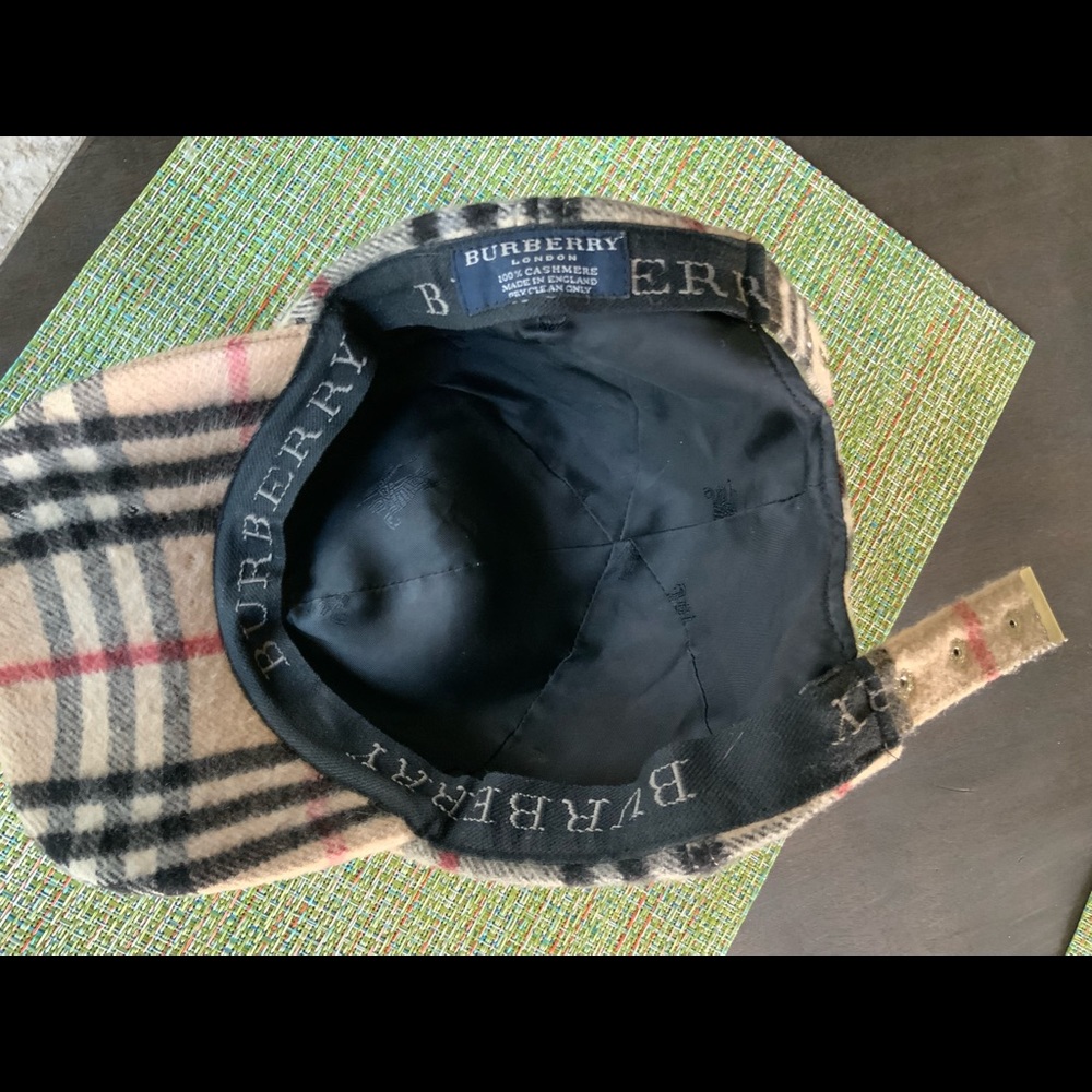 Authentic Vintage Burberry Cashmere Baseball Cap - Picture 6 of 11